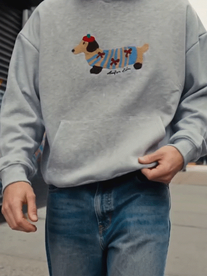 🔥 Hot Sale  Cartoon Dog Oversized Hoodie – Y2K Vintage Unisex Sweatshirt