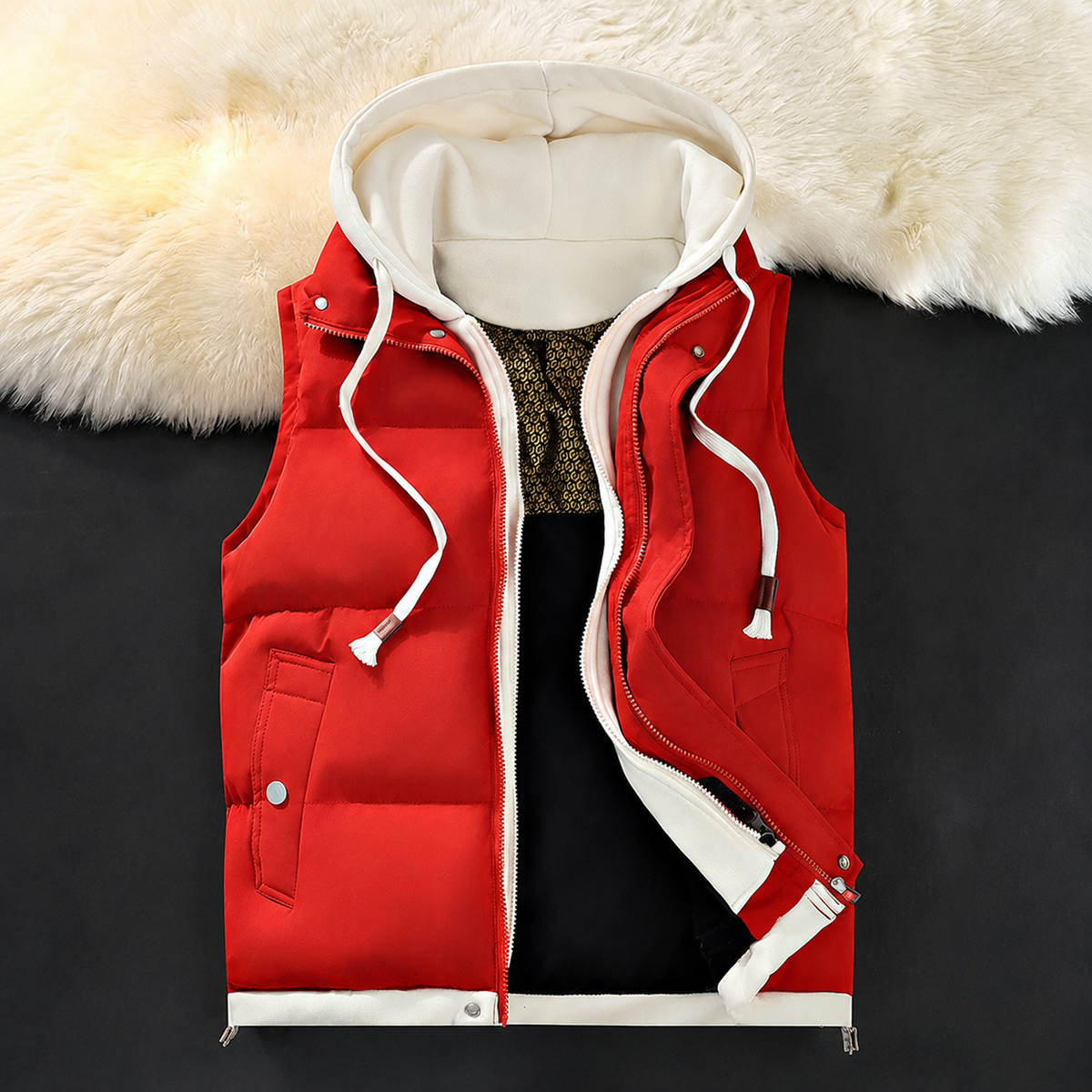 🧥 Cozy 2-in-1 Couple Vest – Warm, Foldable & Chic