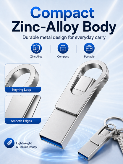 📱 3-in-1 Phone & Computer Flash Drive – Fast Photo & File Transfer