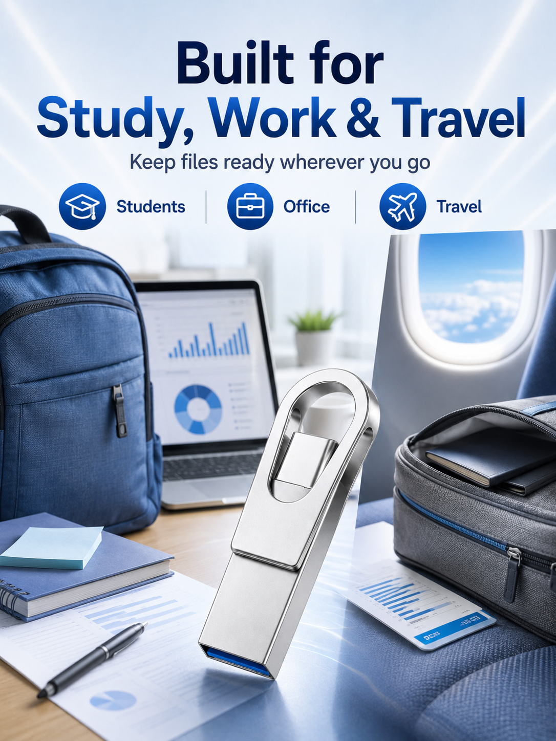 📱 3-in-1 Phone & Computer Flash Drive – Fast Photo & File Transfer